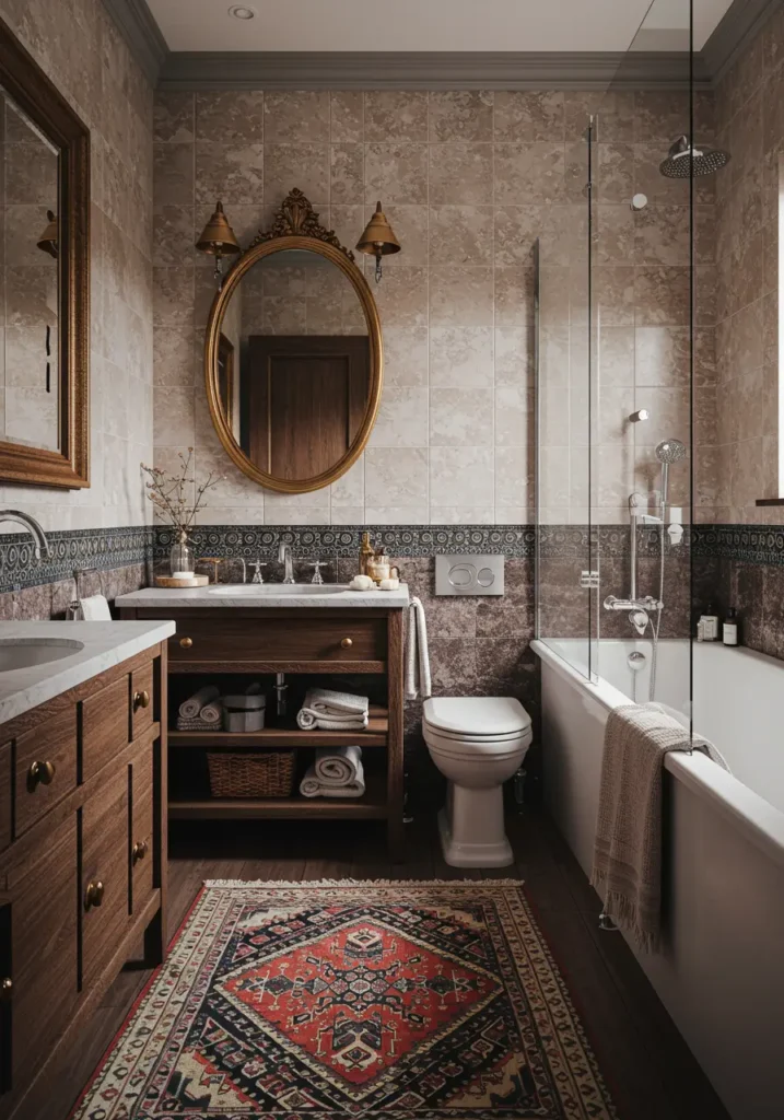 Drawing from global travels and flea market finds, this design celebrates imperfection and personal expression through layered textures and collected treasures.