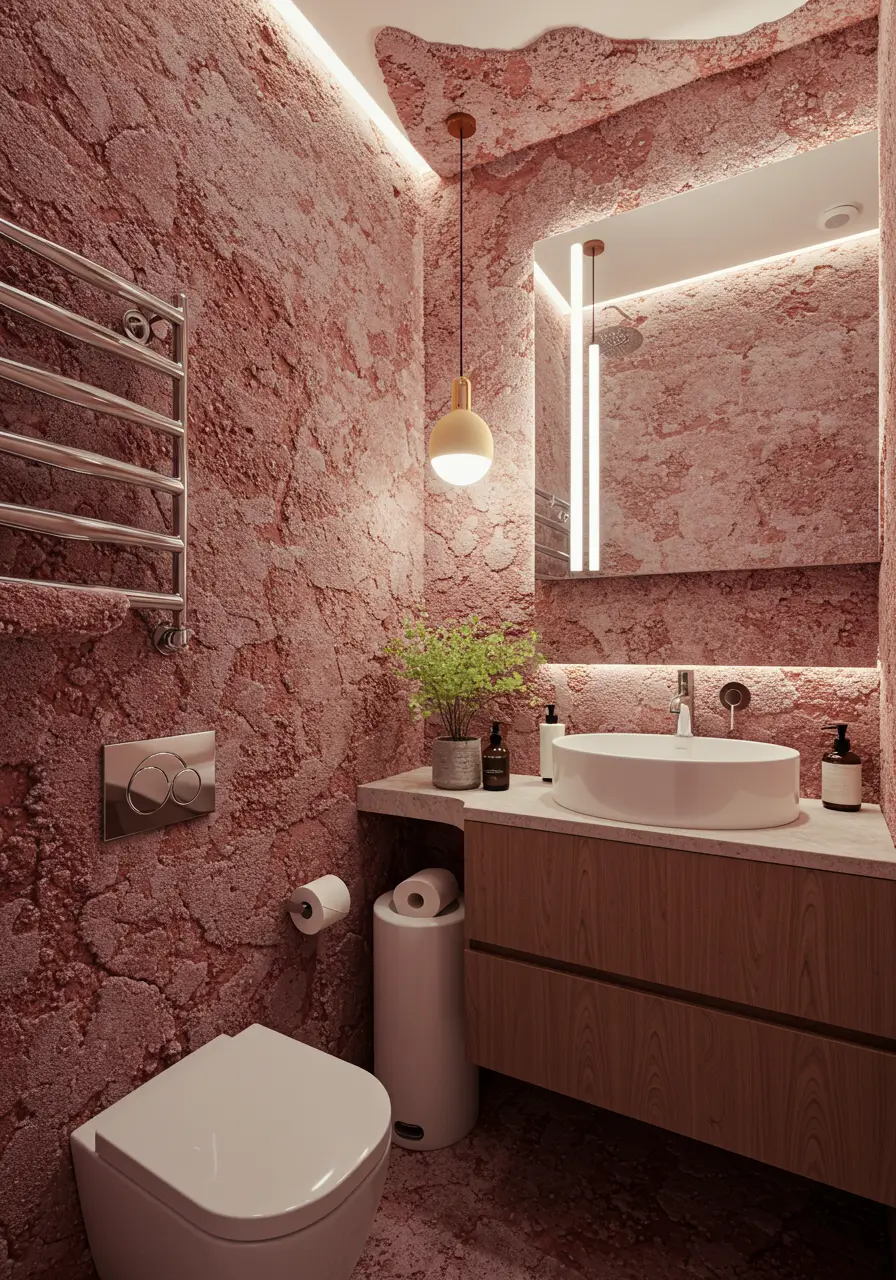Pushing the boundaries of sustainable materials, this futuristic design incorporates mycelium-based materials that are grown rather than manufactured, creating organic sculptural forms.