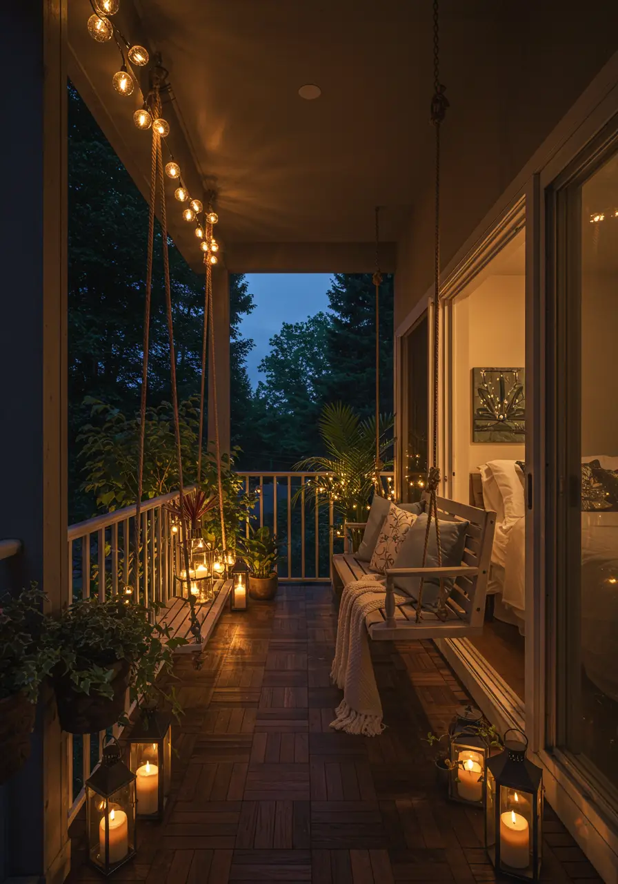 Creating an enchanted forest feeling, this design uses lush greenery and natural materials to craft a private romantic escape.