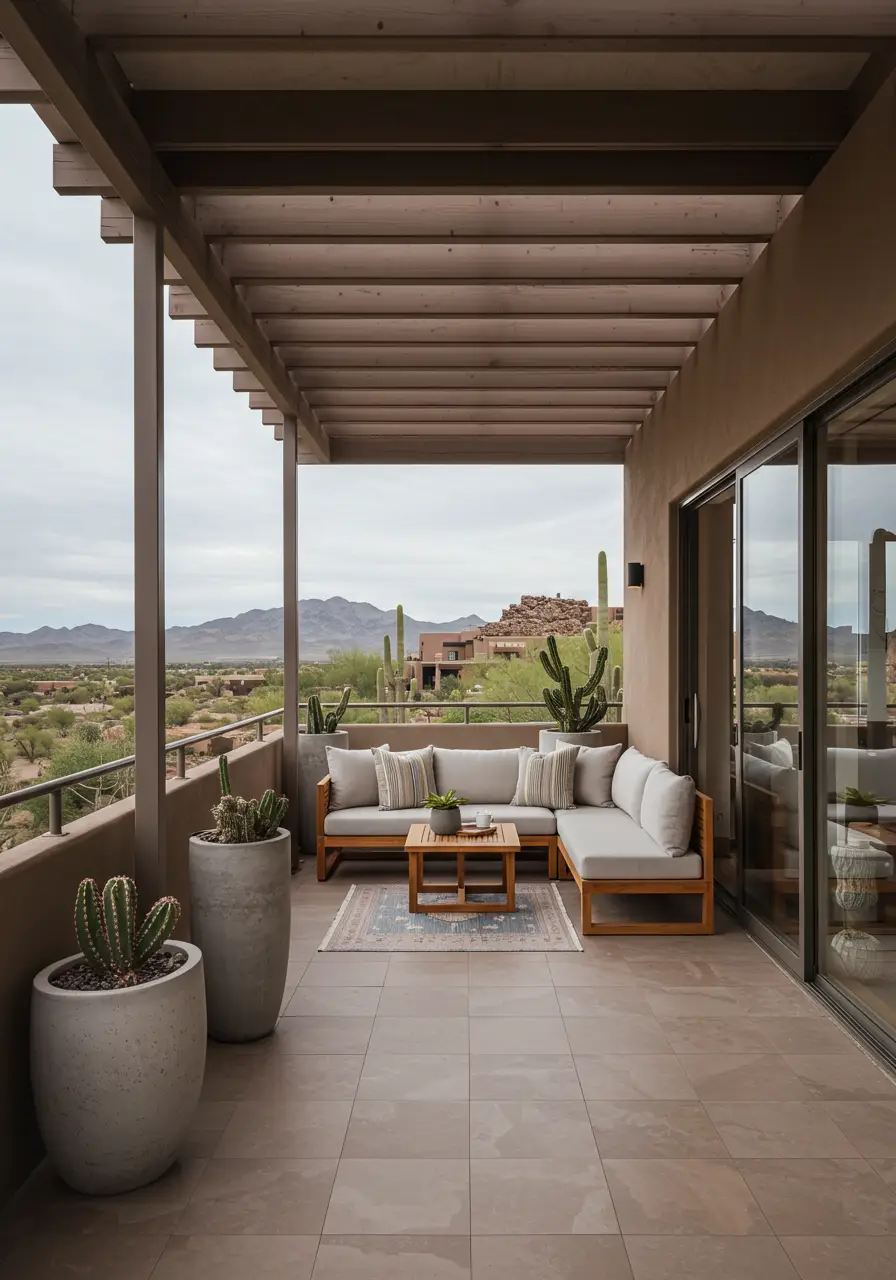 Inspired by the clean lines of Palm Springs architecture and the natural beauty of desert landscapes, this design creates a sophisticated outdoor space that celebrates the austere beauty of southwestern style with contemporary comfort and functionality.