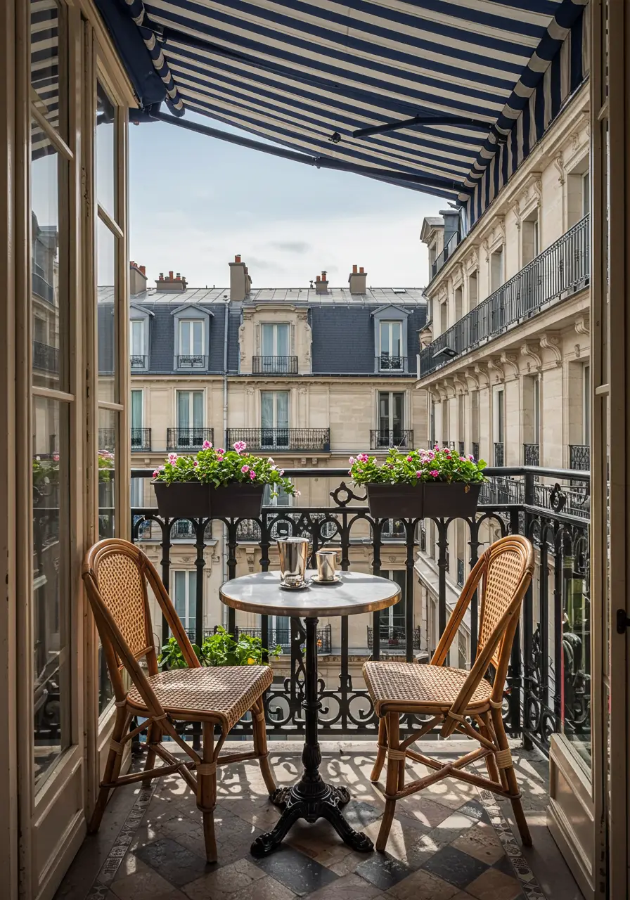 This final concept recreates the romantic atmosphere of a Parisian sidewalk café, complete with classic bistro furniture, striped awnings, and authentic French café accessories. The design appeals to Francophiles and anyone who dreams of sipping coffee at a European café.