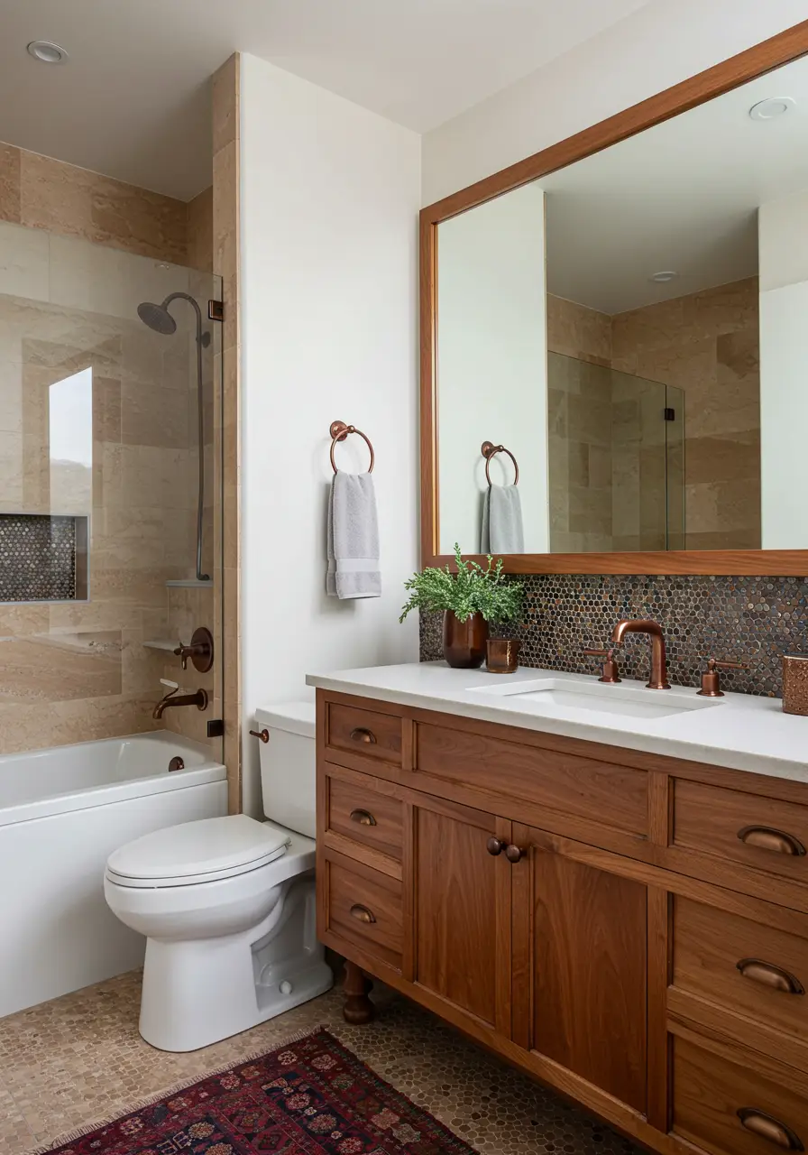 Drawing from Palm Springs modernism and Southwestern landscapes, this design brings desert sophistication to urban living. Perfect for those who love warm climates and natural textures but live in cooler cities.