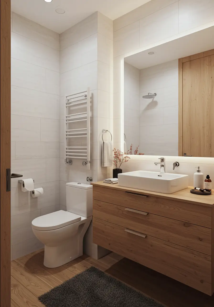 Embracing the hygge philosophy, this design channels Nordic minimalism through natural materials, soft textures, and a connection to nature's calming presence.