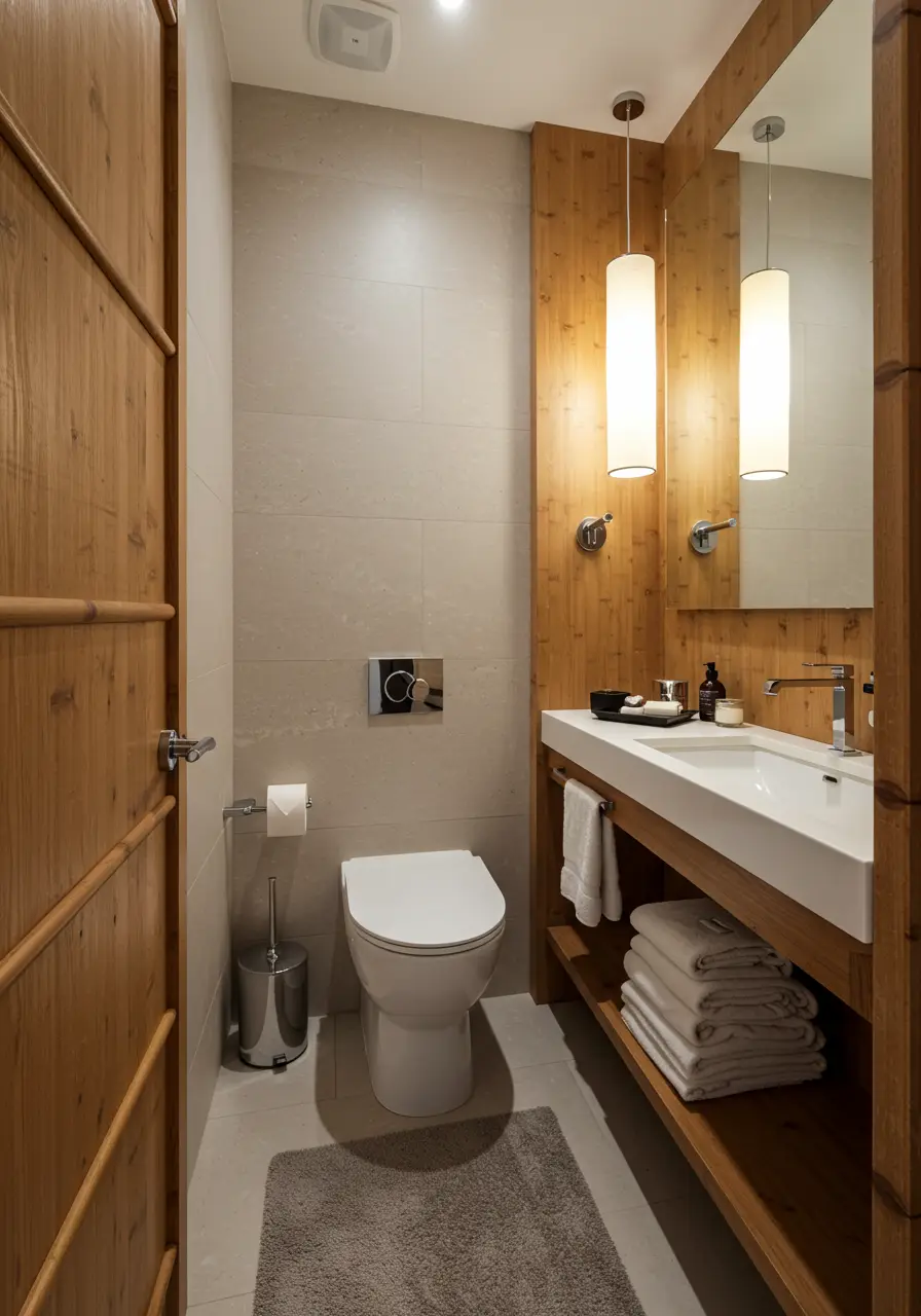 Inspired by Japanese design philosophy and the rapid renewability of bamboo, this serene space embodies the principle of "less is more" while maintaining complete sustainability.