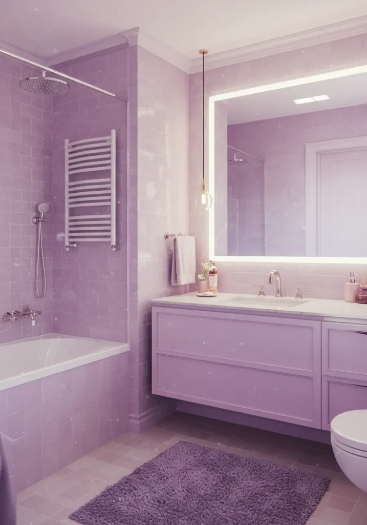 Inspired by the calming properties of lavender fields and cloud formations, this design creates an ethereal atmosphere using gradient color techniques and soft, flowing forms that promote relaxation and tranquility.