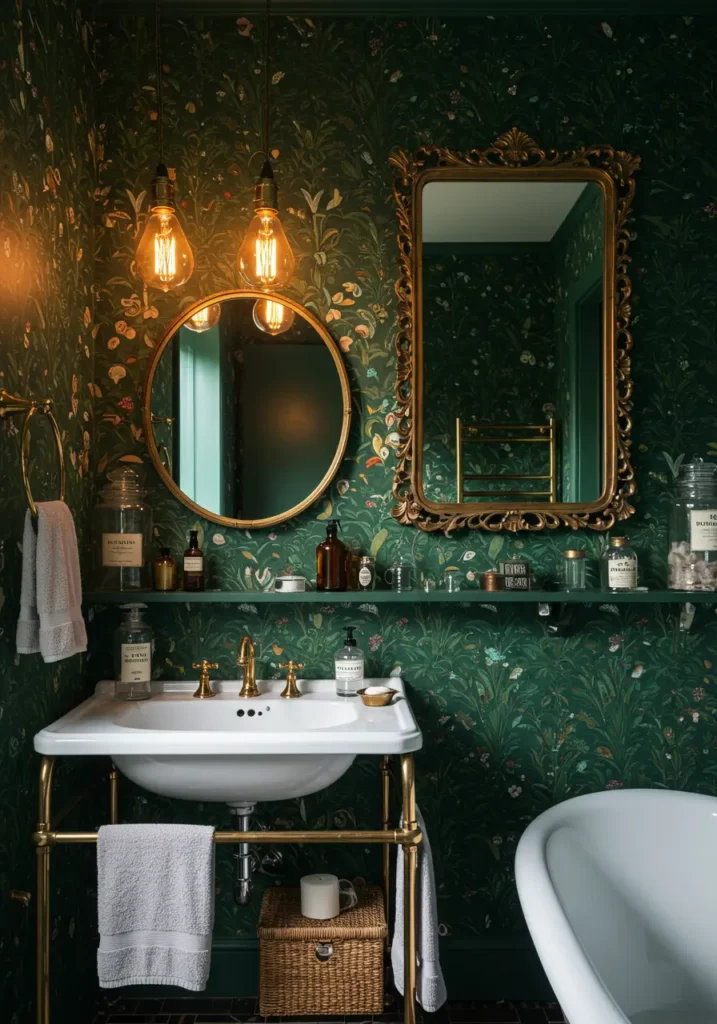 Inspired by old-world apothecaries and vintage medicine cabinets, this design combines dark academia aesthetics with practical storage solutions, creating an intellectual and mysterious ambiance.