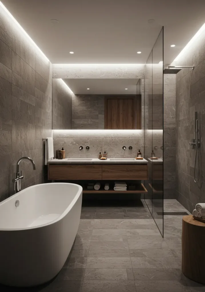 Embracing hygge and Nordic wellness traditions, this design creates a serene retreat using natural materials and abundant light. Perfect for health-conscious homeowners who value simplicity, functionality, and connection to nature in their daily routines.