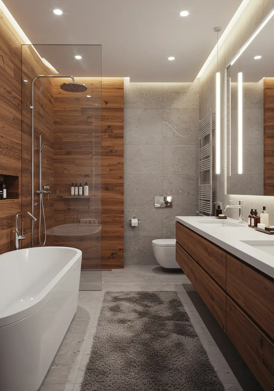 Embracing Nordic wellness traditions, this design incorporates natural materials, clean lines, and hyggelig comfort to create a daily retreat focused on well-being and relaxation.