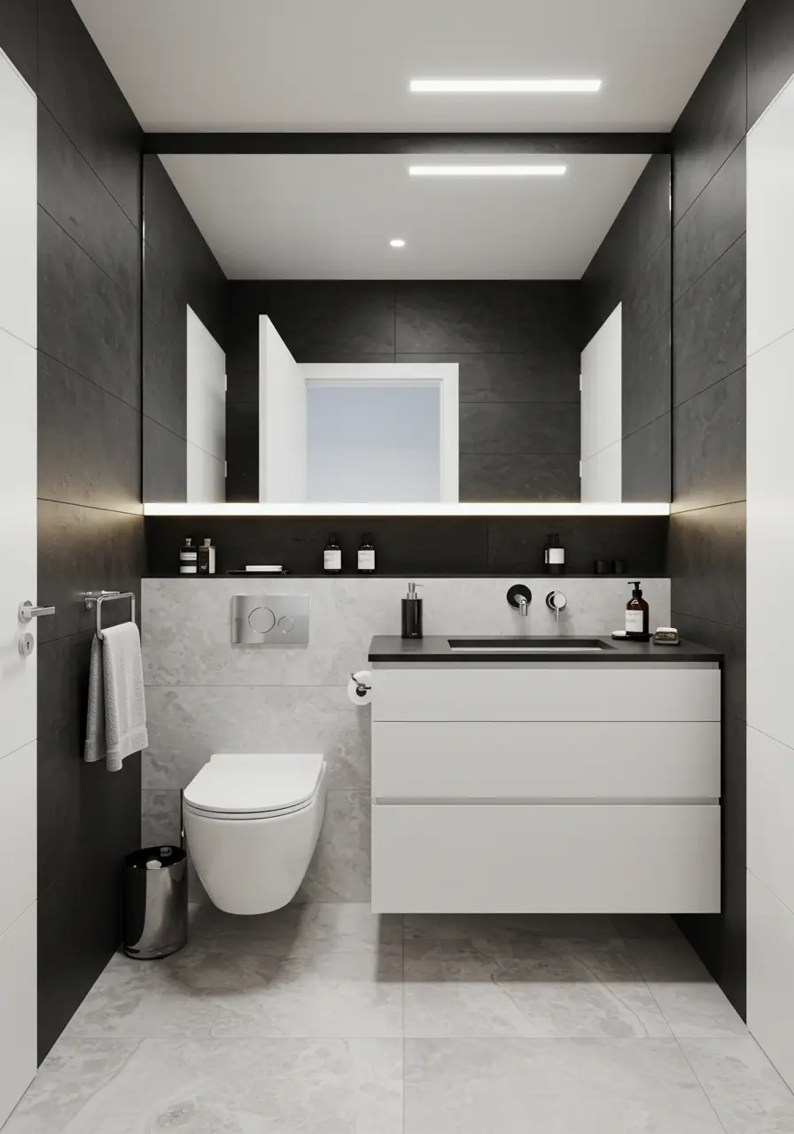 Designed for modern families who embrace technology, this powder room integrates smart features and connectivity while maintaining clean aesthetics. Perfect for families who want their home to work as efficiently as they do.