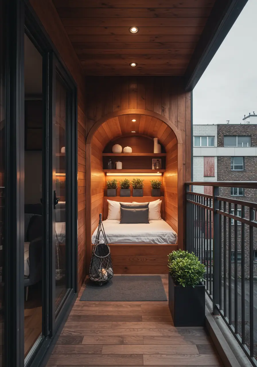 Influenced by modern architecture and space-age design, this concept creates a futuristic outdoor pod that maximizes functionality through innovative storage and clean geometric lines.