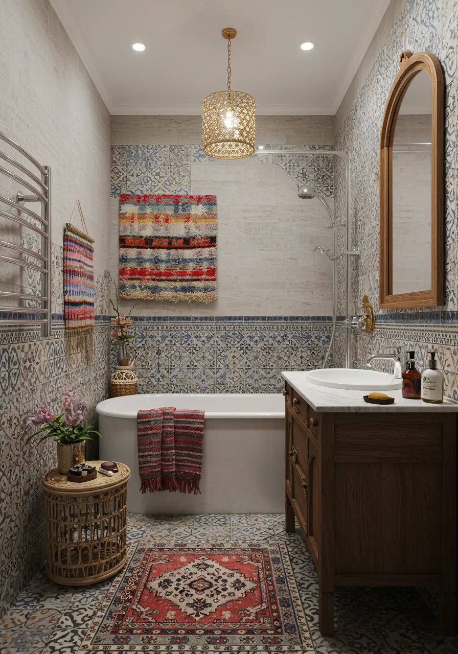 Creating a worldly, collected-over-time aesthetic that celebrates global textiles and handcrafted elements. Perfect for creative souls and world travelers who want their space to tell stories.