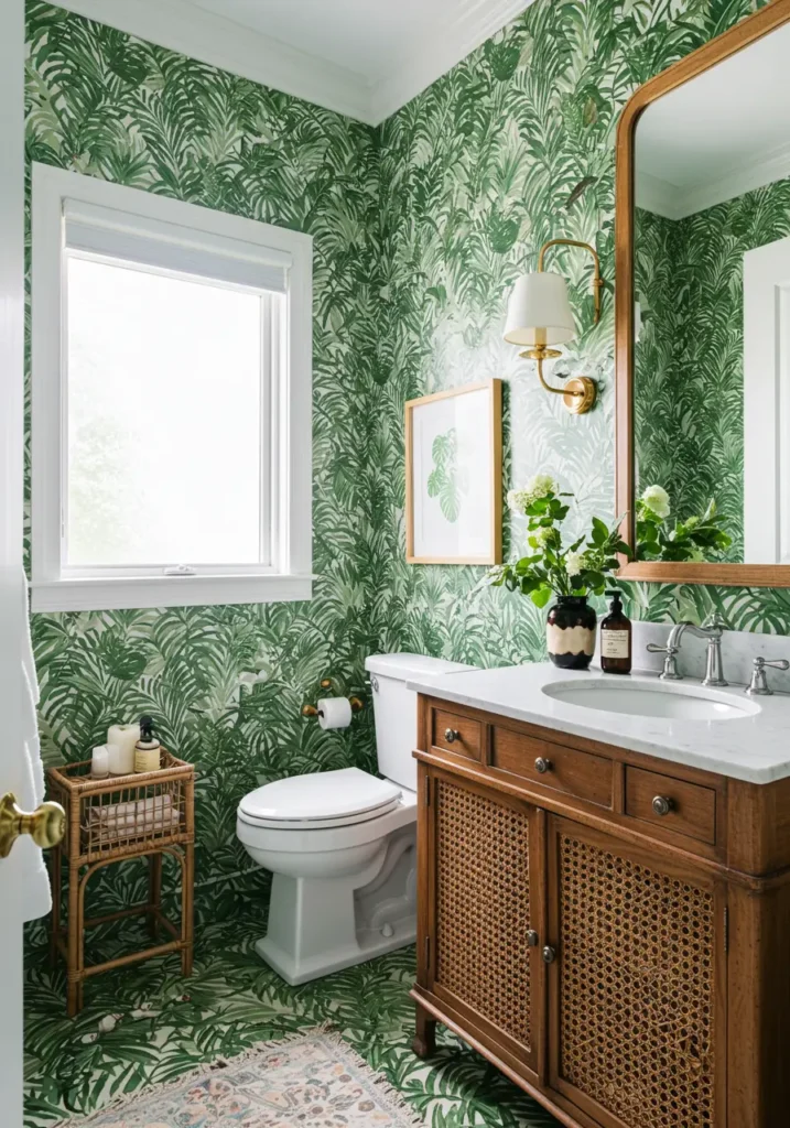 This vibrant design transports guests to a lush tropical paradise, incorporating bold botanicals, natural textures, and vacation-inspired elements for an instant mood lift.
