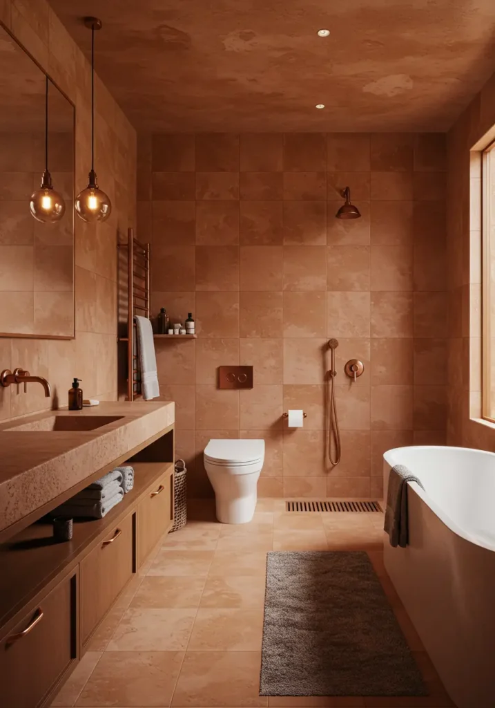 Embracing the stark beauty of the American Southwest, this design celebrates desert landscapes through warm earth tones and natural textures.