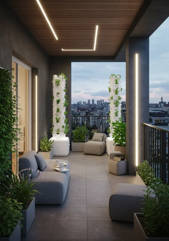 Embracing technology and sustainability, this forward-thinking design integrates smart home features with eco-friendly materials for the tech-savvy urban dweller.