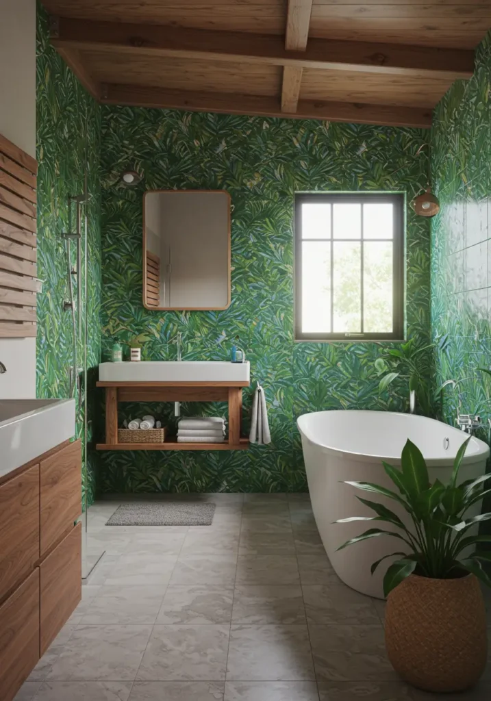 Bringing the vibrant energy of a tropical resort to your home, this design celebrates bold colors, natural materials, and island-inspired patterns.