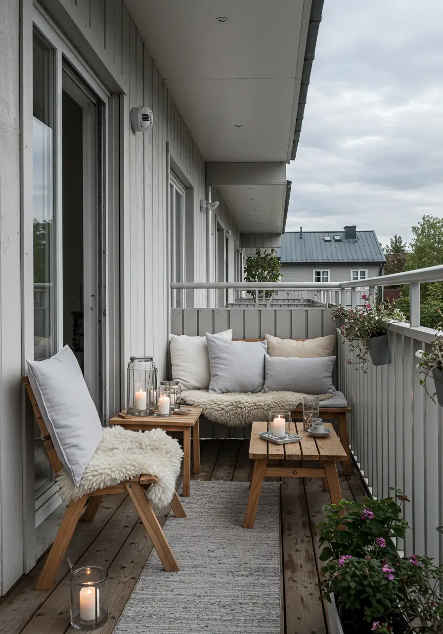 Embracing the Danish concept of hygge, this design creates the ultimate cozy retreat where simplicity meets comfort, perfect for enjoying hot coffee and wool blankets year-round.