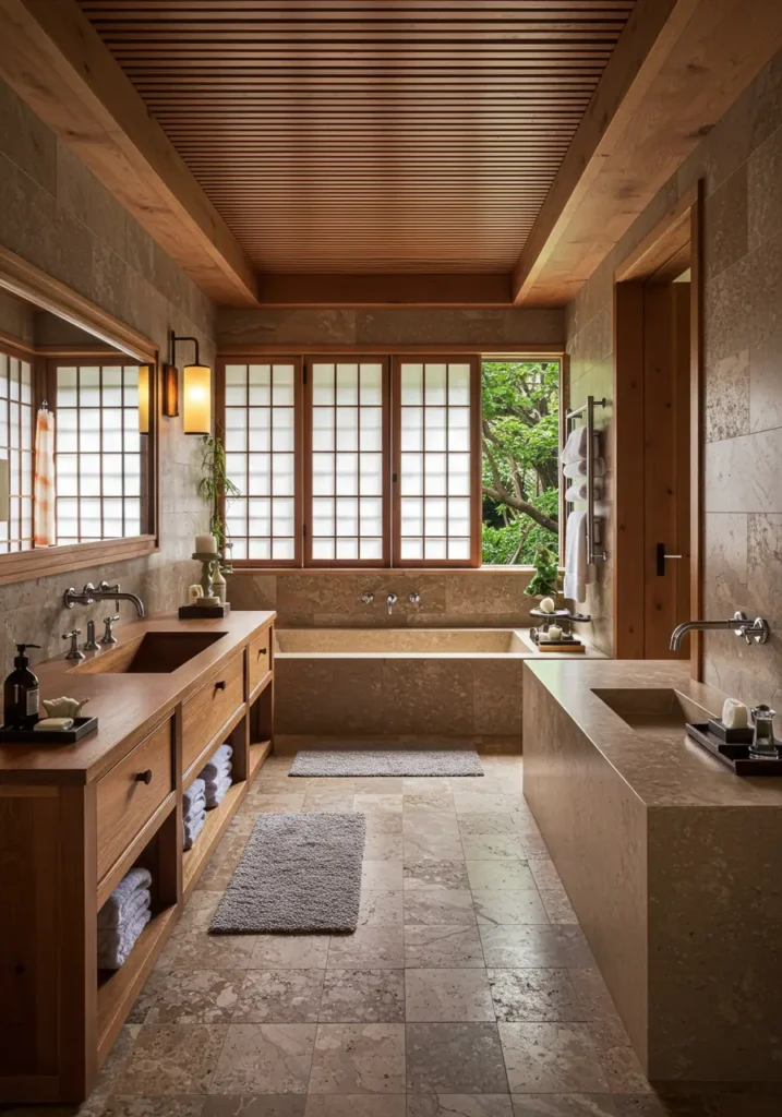 Drawing from traditional Japanese bathing culture and the concept of "ma" (negative space), this design creates a serene retreat that transforms daily routines into meditative experiences.