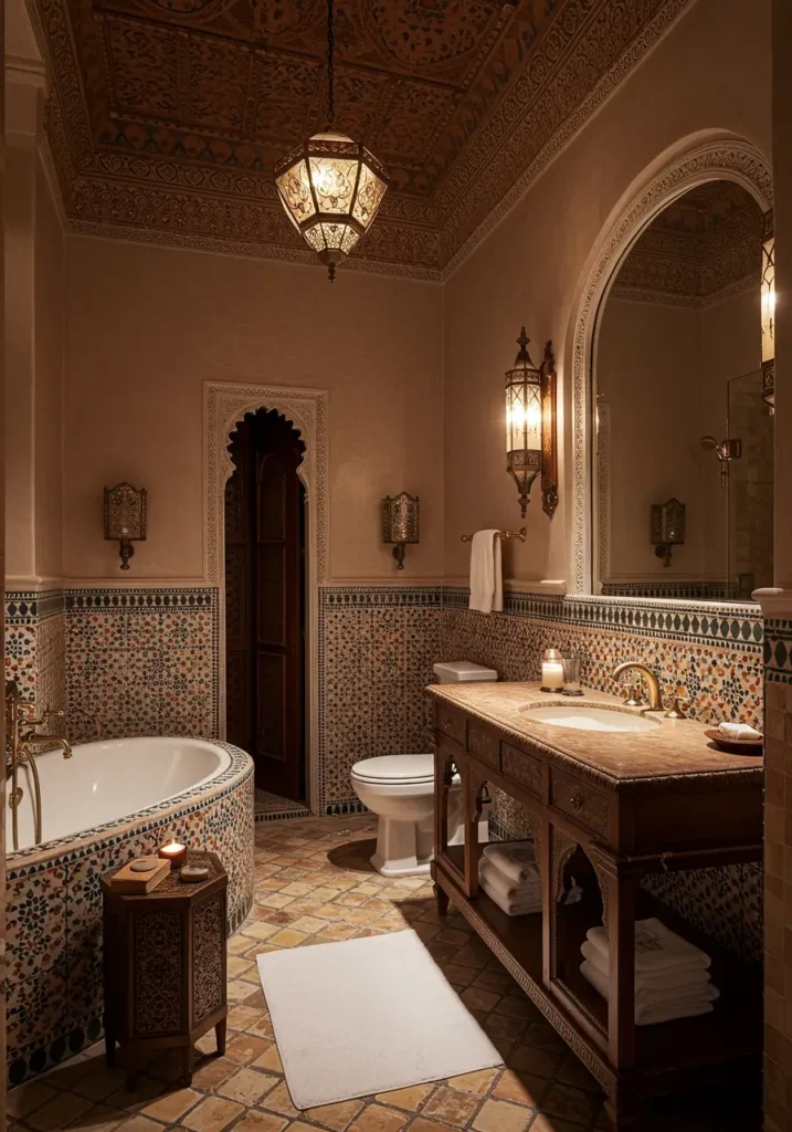 Channeling the warm, golden light of Marrakech at sunset, this design combines traditional Moroccan craftsmanship with contemporary functionality.