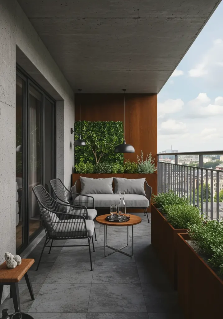 Drawing from converted warehouse lofts and Brooklyn's industrial heritage, this design combines raw materials with modern comfort for the urban professional.