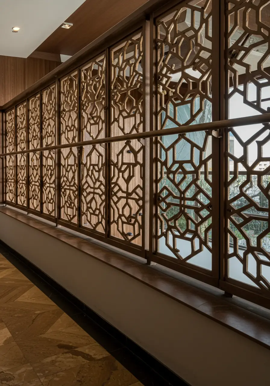 This design pays homage to the golden age of mid-century architecture, featuring iconic geometric patterns that create visual interest while maintaining the clean lines characteristic of the era.