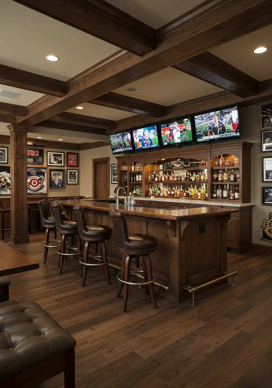 Creating the ultimate fan cave that rivals any sports bar while maintaining comfort and functionality for game day gatherings.