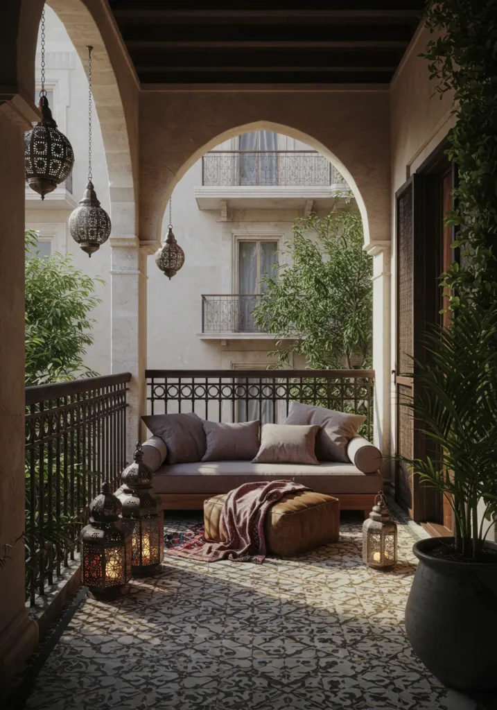 Inspired by Marrakech riads and bohemian travel culture, this design creates an exotic sanctuary with rich textures, vibrant colors, and global influences.