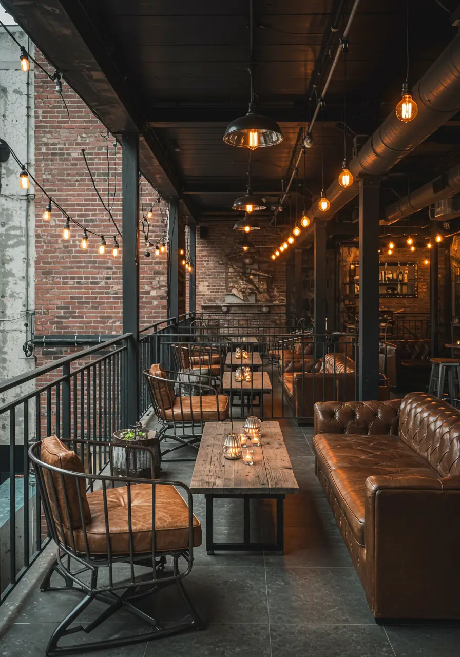 Perfect for urban dwellers, this edgy industrial design combines raw materials with comfortable textures, creating a sophisticated retreat that celebrates city living's gritty elegance.
