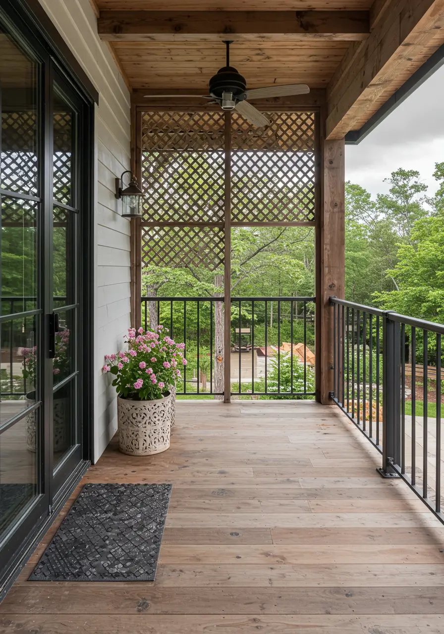 Blending rustic charm with contemporary functionality, this design captures the essence of modern farmhouse living with weathered wood, vintage metals, and herb gardens reminiscent of countryside kitchens.