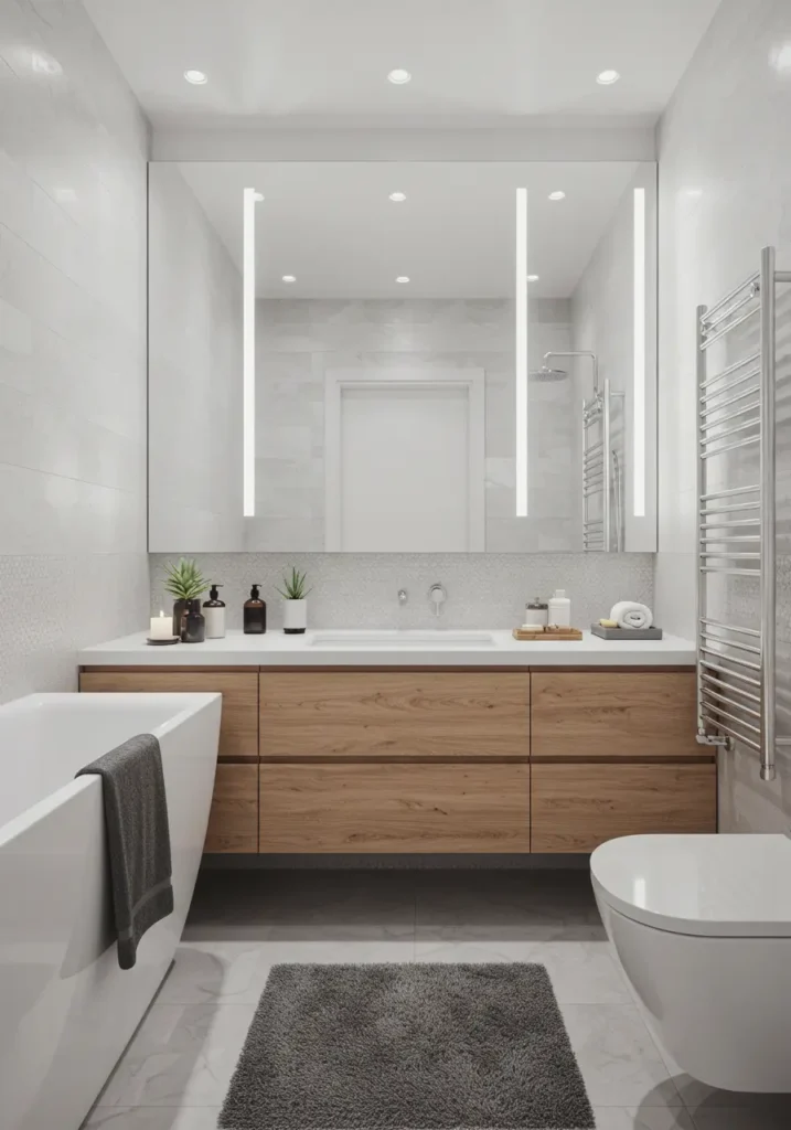 Drawing from Nordic wellness traditions and sauna culture, this design prioritizes mental clarity and physical wellbeing. The concept transforms daily routines into mindful rituals through clean lines and natural materials.