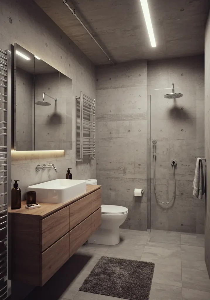 This concept embraces the raw sophistication of converted urban lofts, combining industrial elements with refined finishes to create a space that feels both edgy and luxurious. The design celebrates architectural honesty while maintaining elegant functionality.