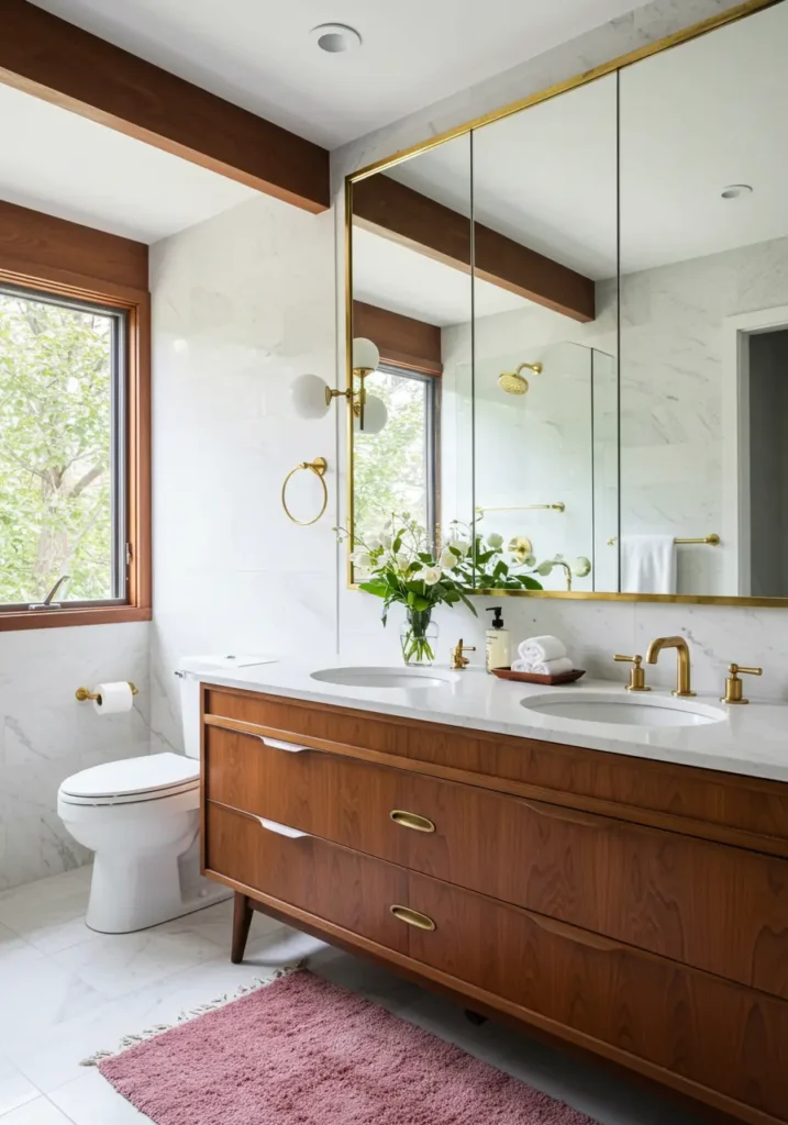 This design pays homage to the golden age of mid-century design while incorporating modern technology and materials for a fresh take on vintage glamour.