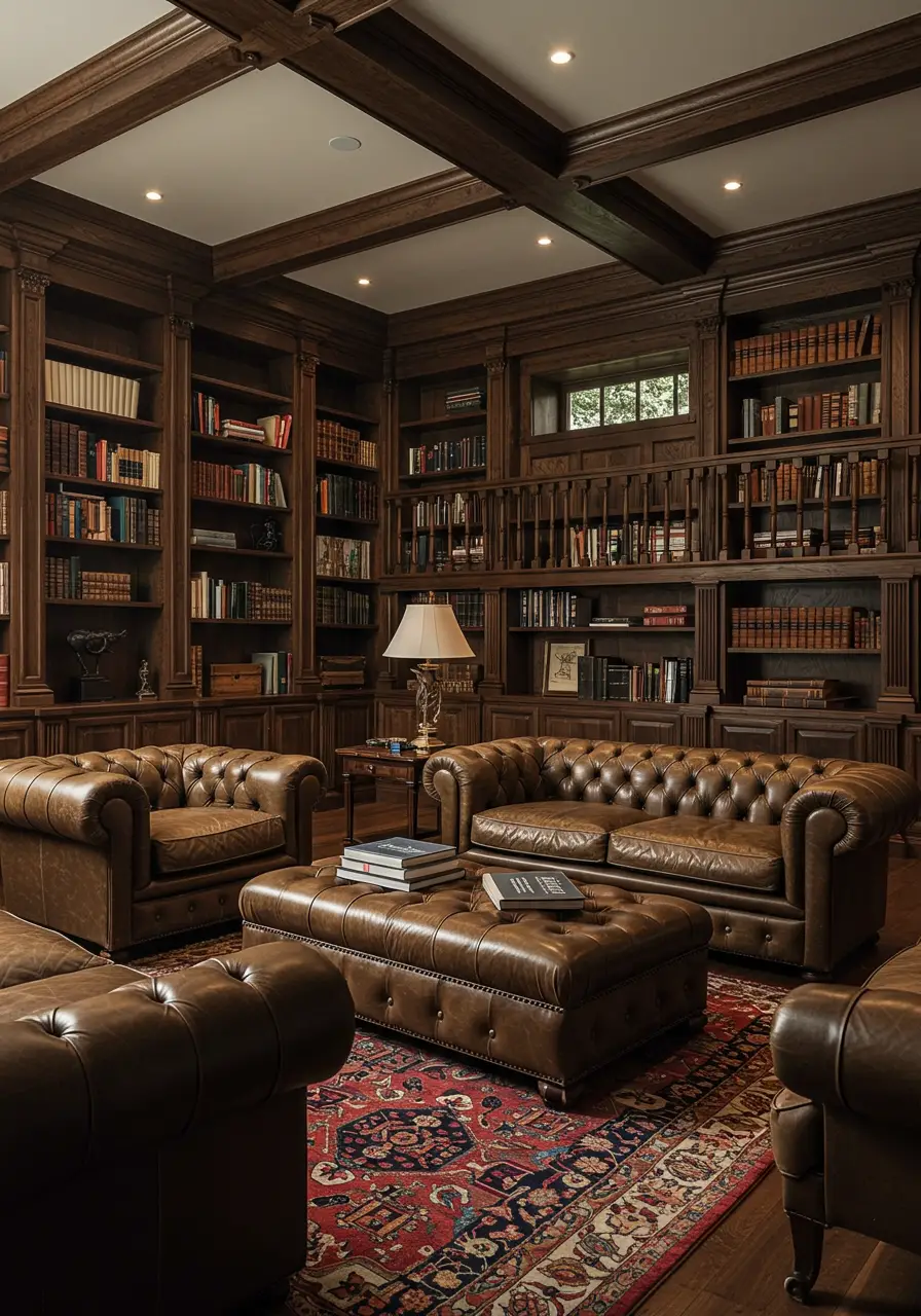This scholarly transformation creates a timeless library atmosphere that encourages reading and contemplation. The design incorporates classic elements of traditional libraries while ensuring modern comfort and functionality for book lovers.