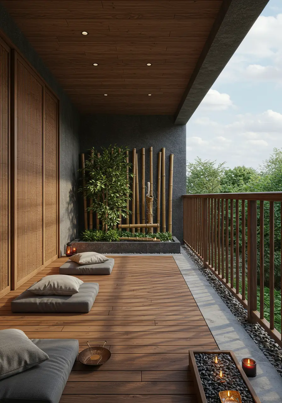 Creating a spiritual sanctuary for mindfulness and reflection, this minimalist zen design promotes inner peace through carefully balanced elements and natural materials.