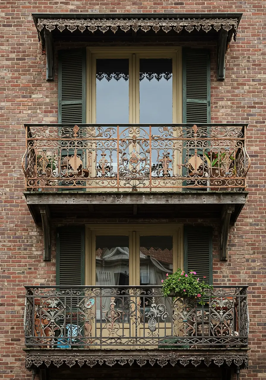 Free-spirited creativity meets functional design in this artistic interpretation. The concept transforms standard ironwork into a canvas for creative expression while maintaining structural integrity and affordability.