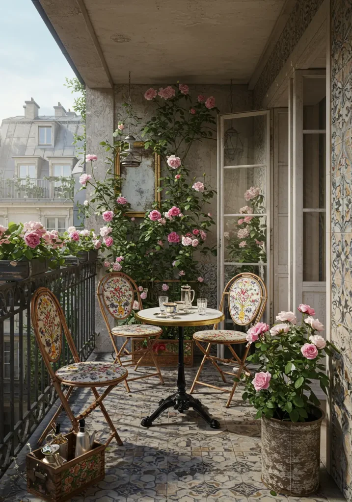 Evoking the romance of Parisian sidewalk cafés and Belle Époque elegance, this design creates an intimate space for leisurely mornings and evening aperitifs.