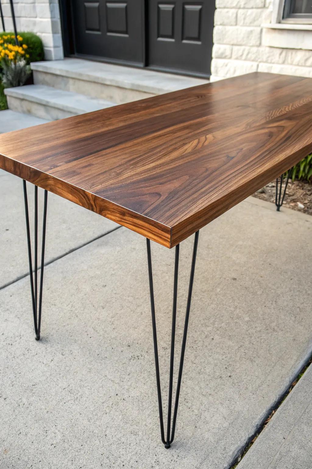 Elevate your dining space with chic hairpin legs for that perfect mid-century modern touch.