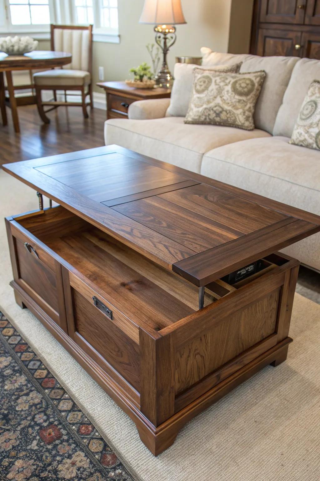 Transform your space with a stunning convertible coffee table that blends style and functionality.