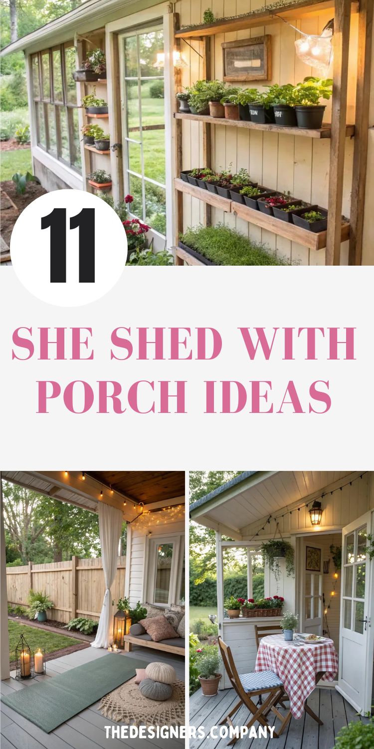 She Shed with Porch Ideas: 11 Beautiful Escapes That Add Value