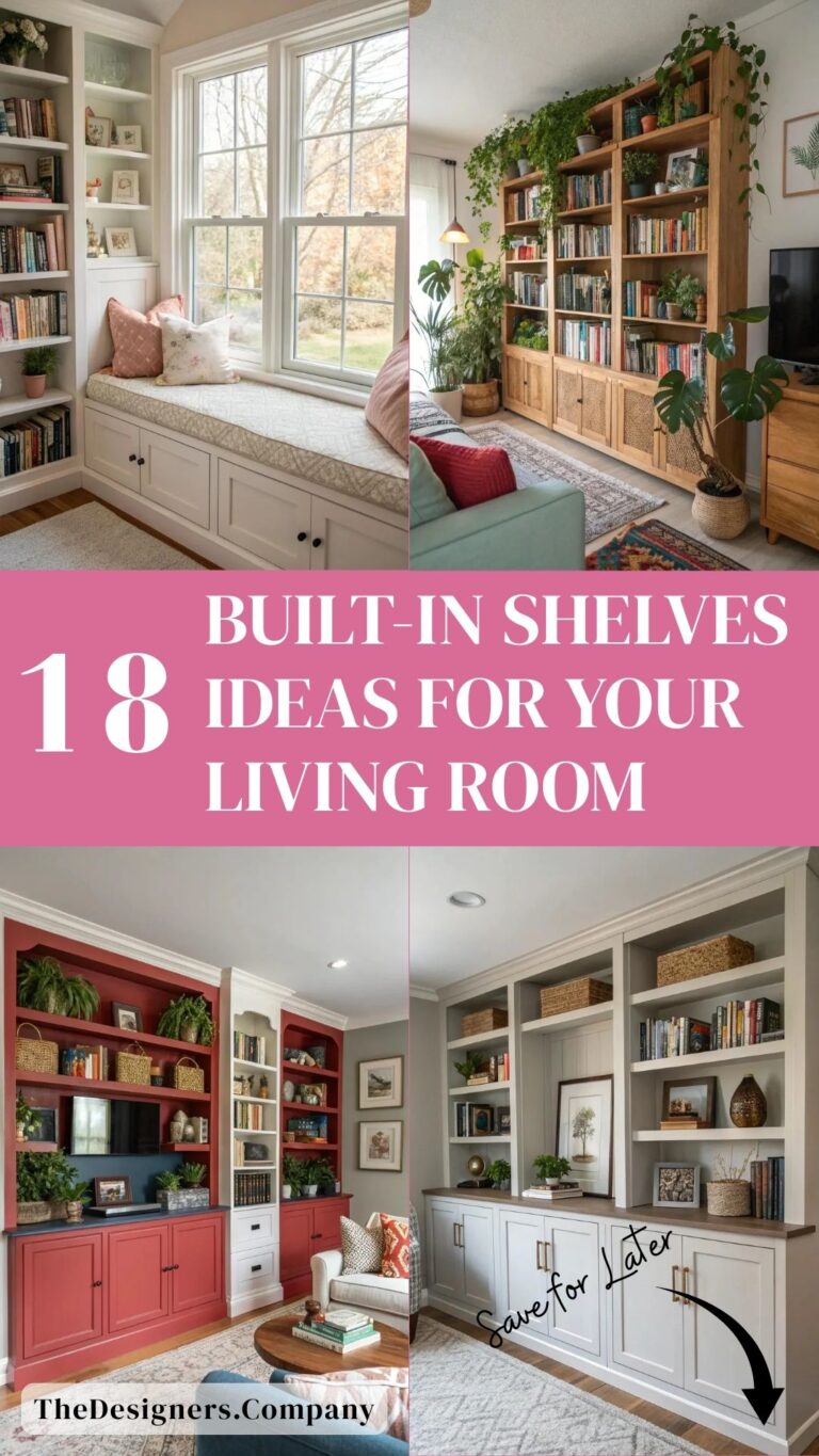 Built-In Shelves Ideas for Your Living Room: 18 Stunning Designs to Copy