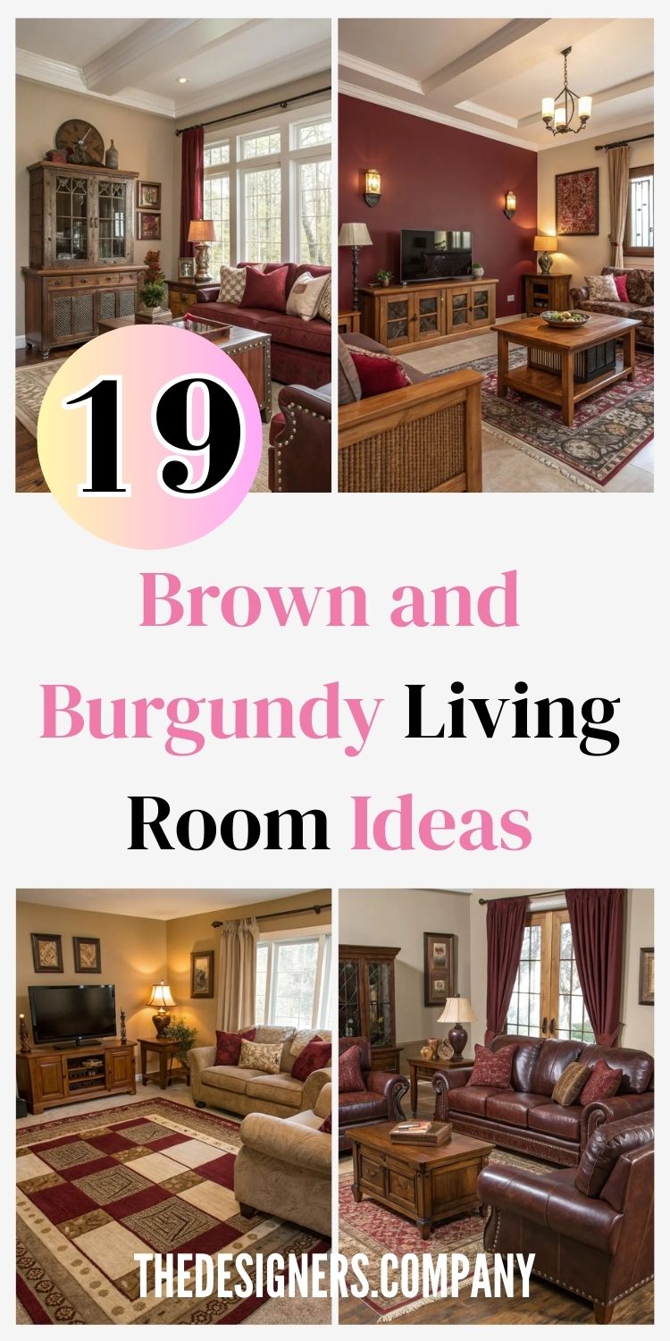Brown and Burgundy Living Room Ideas: 19 Stunning Styles to Inspire You