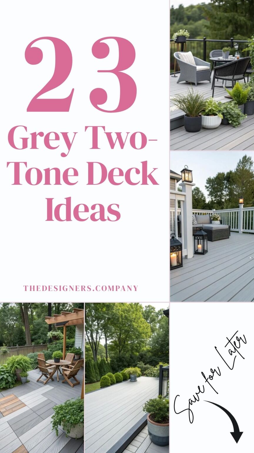 Grey Two-Tone Deck Ideas: 23 Stylish Ways to Upgrade Outdoor Spaces