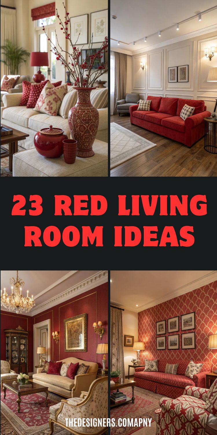 Red Living Room Ideas: 23 Trendy Designs to Boost Comfort and Style