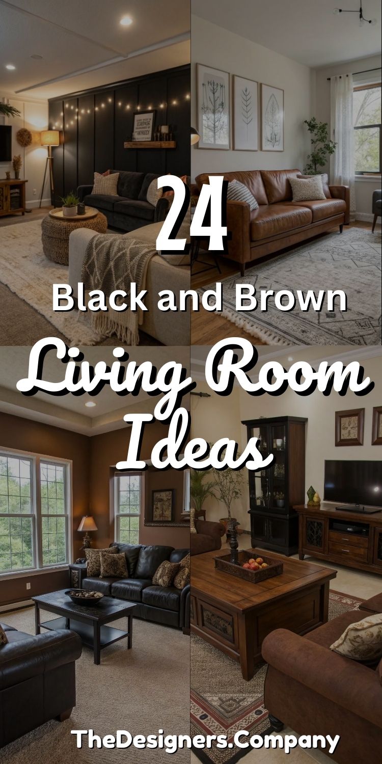 Black and Brown Living Room Ideas: 24 Gorgeous Looks to Transform Your Home