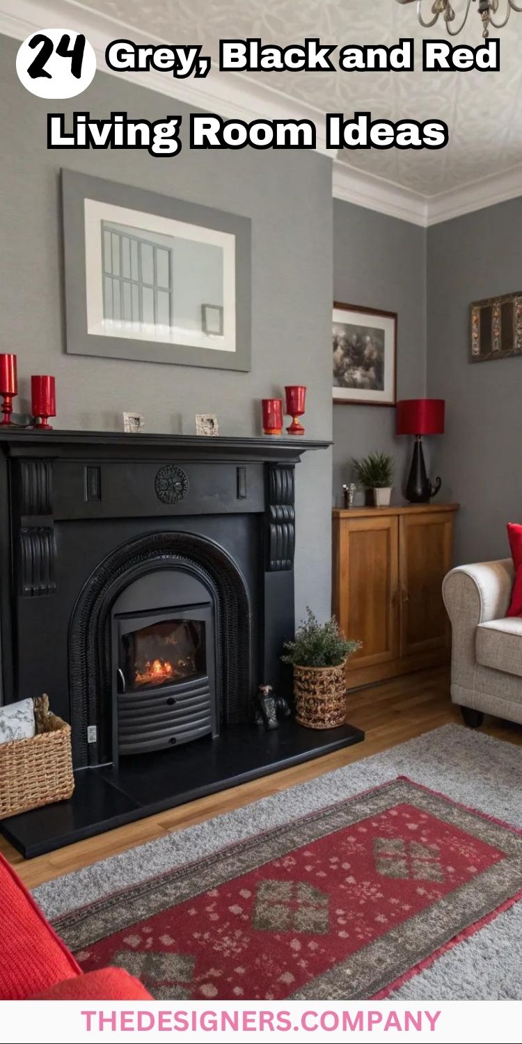 Grey Black and Red Living Room Ideas: 24 Sleek Designs for a Stylish Home