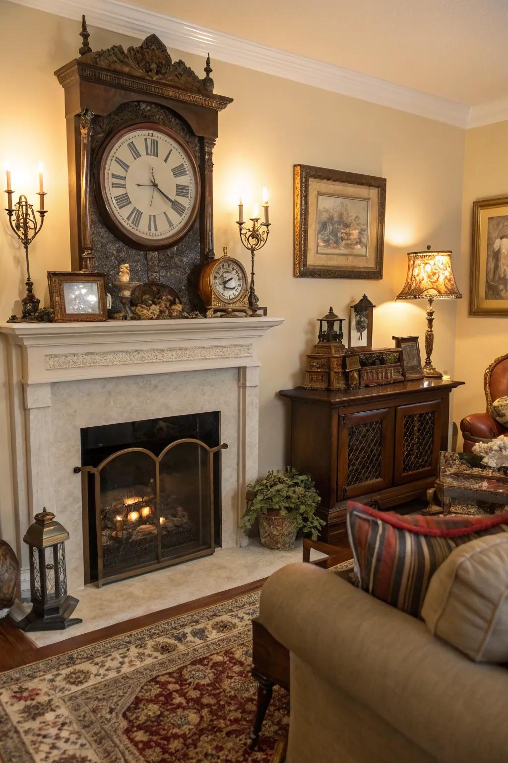 Vintage accents add nostalgic charm.
