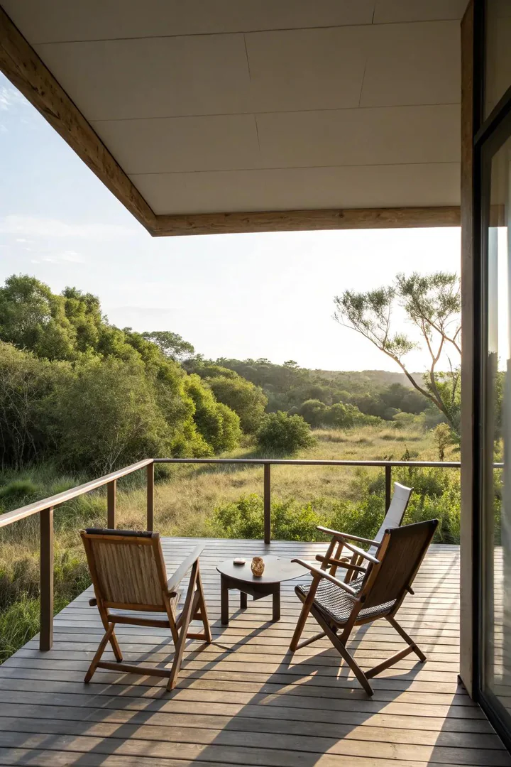 Clean-lined minimalist deck with flush-mounted boards and hidden fasteners in a neutral gray tone
