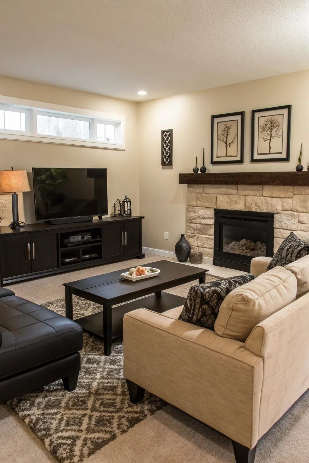 Modern meets classic in this timeless living room design.