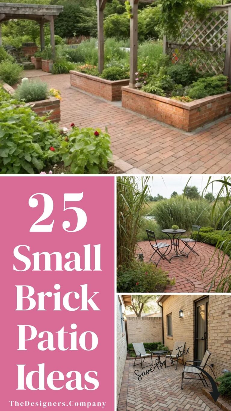 Small Brick Patio Ideas to Transform 25 Tiny Yards into Havens