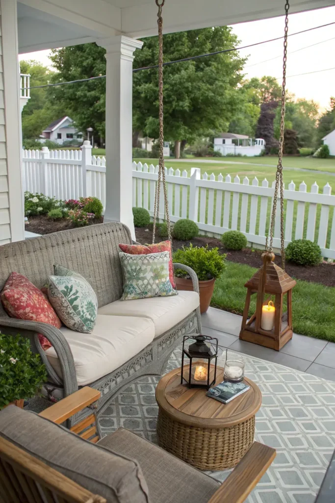Cozy Front Porch Seating Area