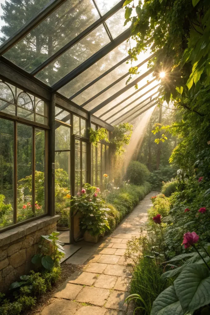 full-glass solarium sunroom with floor-to-ceiling glass walls and a glass roof